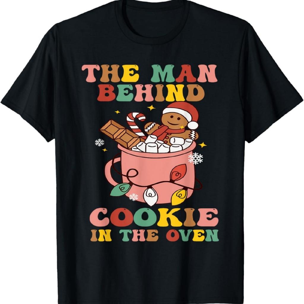 Man Behind Cookie In The Oven Pregnancy Announcement Reveal T-Shirt