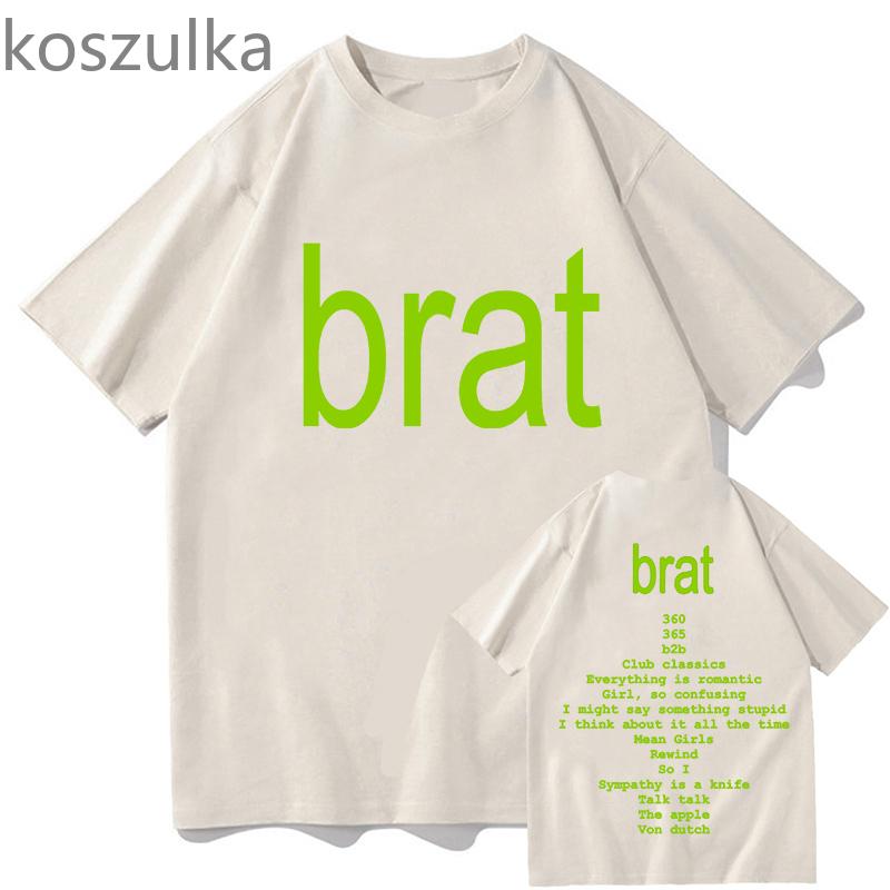 Футболка Charli xcx Brat унисекс Harajuku Aesthetic Fans футболка унисекс летние хлопковые футболки унисекс рубашки Harajuku винтажная уличная одежда