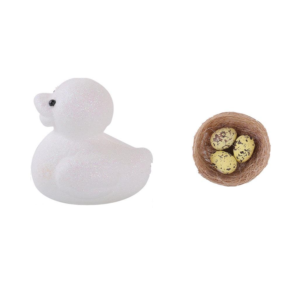 Набор пенопластовых пасхальных украшений «Утка», поделки своими руками, имитация яйца, птичье гнездо, раскрашенное яйцо, игрушка, сувениры для вечеринки