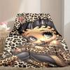 1pc Betty Boop Blanket, Cozy Valentine's Day Blanket, Multi-functional Nap Blanket Available Throughout the Four Seasons
