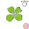 925 Copper Four Leaf Clover Family Tree Coconut Tree Star Cactus Green Series Beads Fit Original Pantaro Charms Bracelet Zircon