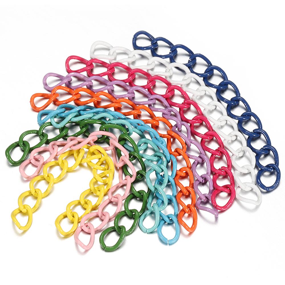 30pcs 4.5cm Colourful Necklace Extension Chain Bulk Bracelet Extended Chains Tail Extender For DIY Jewelry Making Supplies