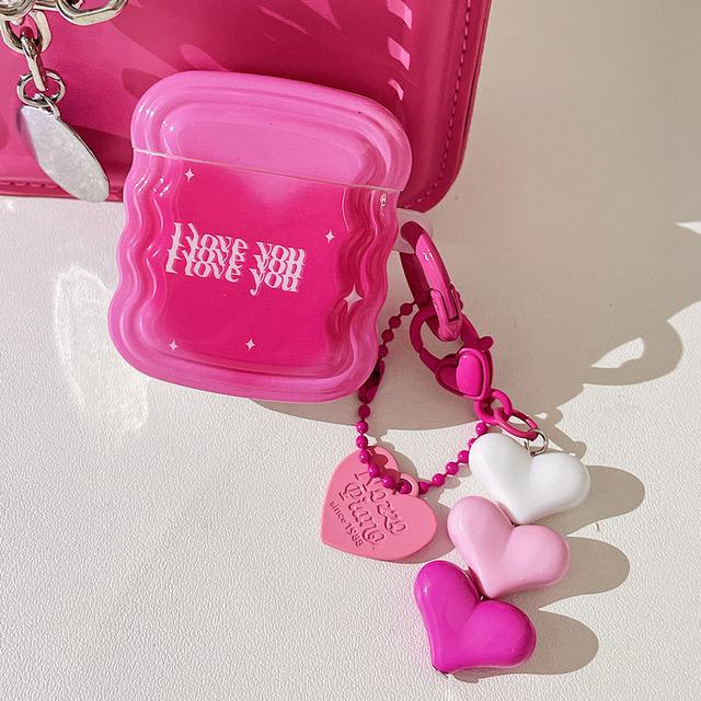 Чехол для наушников INS Heart Windmil для AirPods AirPod 2 3, чехол с милым медведем и разноцветными бусинами, подвеска, мягкий силиконовый чехол для AirPods Pro