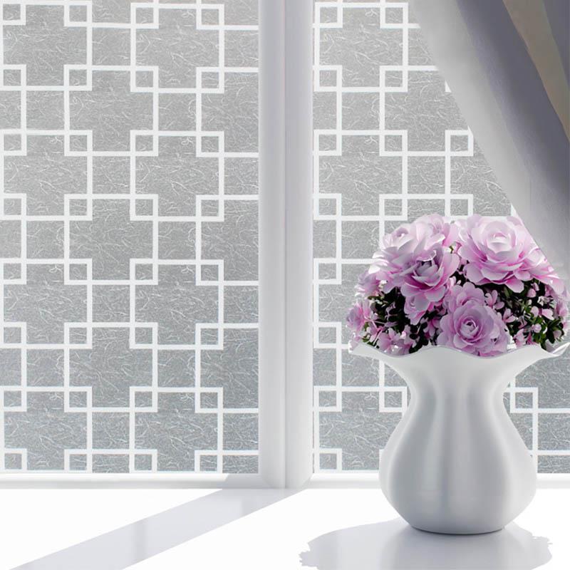 Household Privacy Window Film Frosted Glass Door Film Adhesive Window Cling Stickers Decoration
