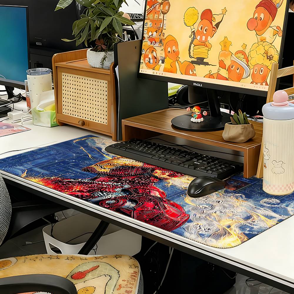 Cool I-Iron Man Classic Mouse Pad Computer Mat Deskpad Laptop Keyboard Mat Office Large Landscape Mousepad
