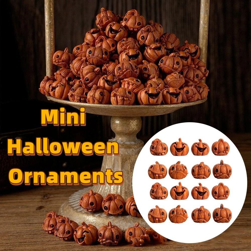 16Pcs Resin Miniature Halloween Decor Creative Mini Halloween Ornaments Home Decoration