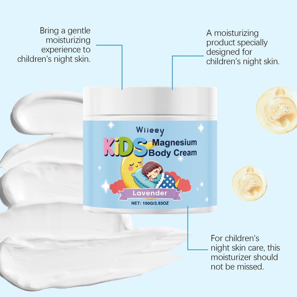 Wiieey Children's Sleep Moisturizing Cream Gentle Ingredients Nighttime Care Hydrates and Nourishes Skin Baby Body Cream