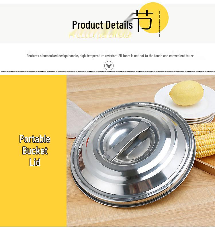 Large Capacity 304 Stainless Steel Insulated Bucket - 3-Layer Thickened Sealed for Rice, Soup, Tea, Hot Water, and Soy Milk