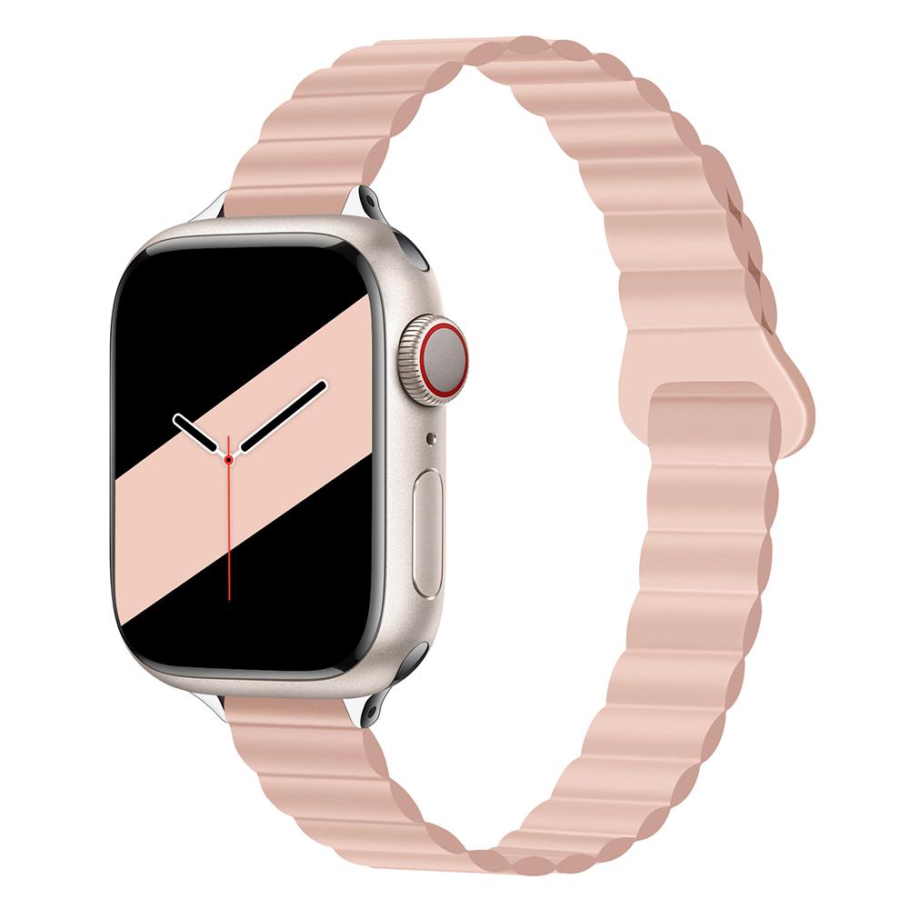 Женский тонкий силиконовый ремешок с магнитной застежкой для Apple Watch S11 10 46/42 мм 45 мм 44 мм Тонкие ремешки 38 мм 40 мм 41 мм Браслет iWatch SE 9 8 7 6