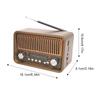 Винтажное 3-диапазонное радио FM AM SW с Bluetooth-динамиком, аварийным светодиодным фонариком, поддержкой TF-карты, аккумулятором 1200 мАч для помещений и улицы, подарки