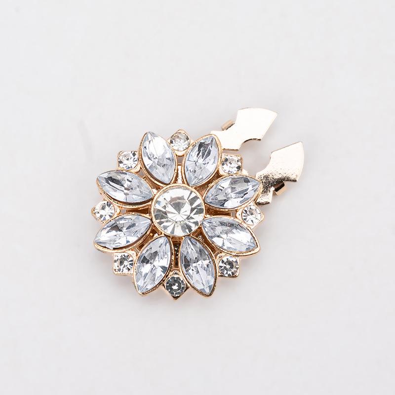 Декоративные запонки и пуговицы для воротника с цветными стразами