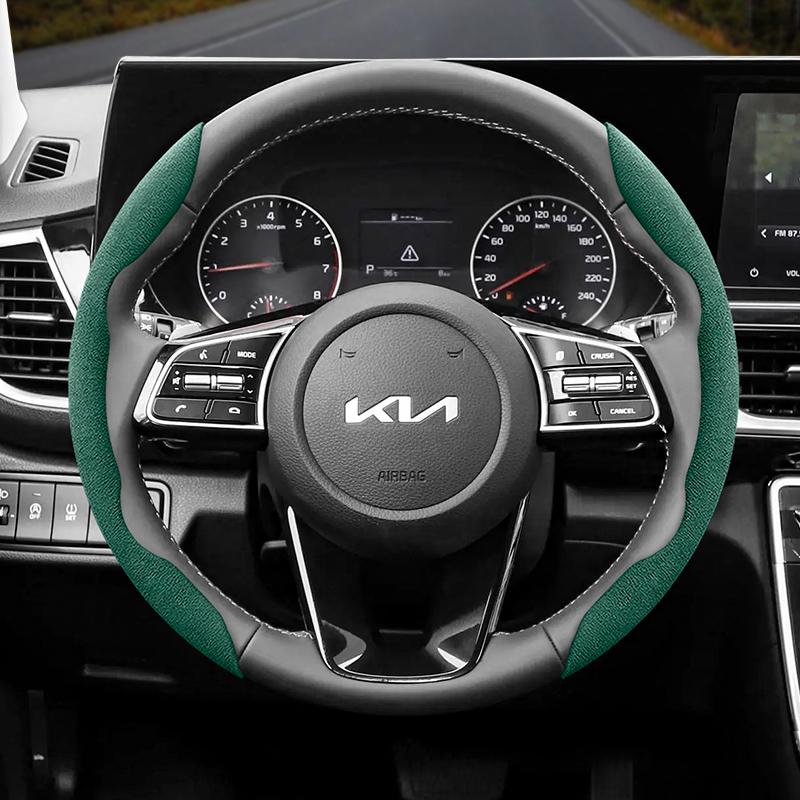 Подходит для Kia Нескользящая Пряжка Сегментированная Замшевая Накладка на Руль Подходит для Ceed Jd Picanto Sportage 3 Rio 4 Ev3 Cerato 2 Stonic Xceed Morning