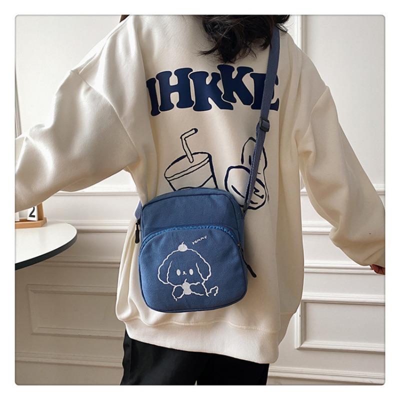 Японский стиль Харадзюку, мультяжная холщовая сумка, корейская минималистичная сумка через плечо для студентов
