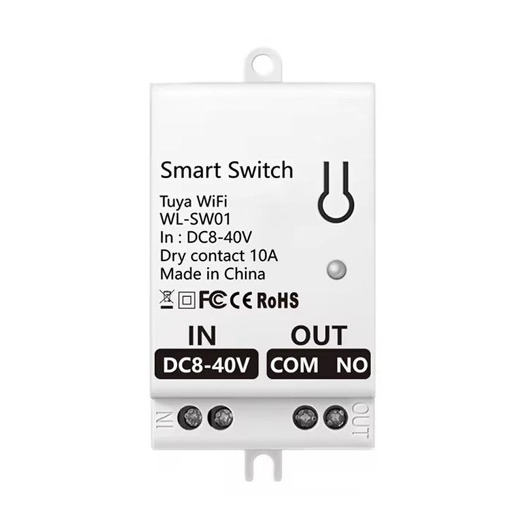 ABBP-4X Tuya Умный Wifi модуль переключателя с сухим контактом 10A Универсальный для дома DIY Автоматический выключатель Реле Работает с Smart Life Alexa DC 8-40V