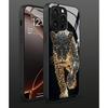 Крутой чехол для телефона из стекла с принтом животного леопарда для iPhone 16 17 Pro Max 11 12 13 14 15 Pro 16E 17Air 7 8 Plus XR XS X