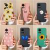 Phone Case For Oppo Reno 2 3 4 5 6 7 8 10 Pro 5G Back Cover Fashion Sunflower Daisy Camera Protection Matte Soft Silicone Shockproof For Oppo Bumper