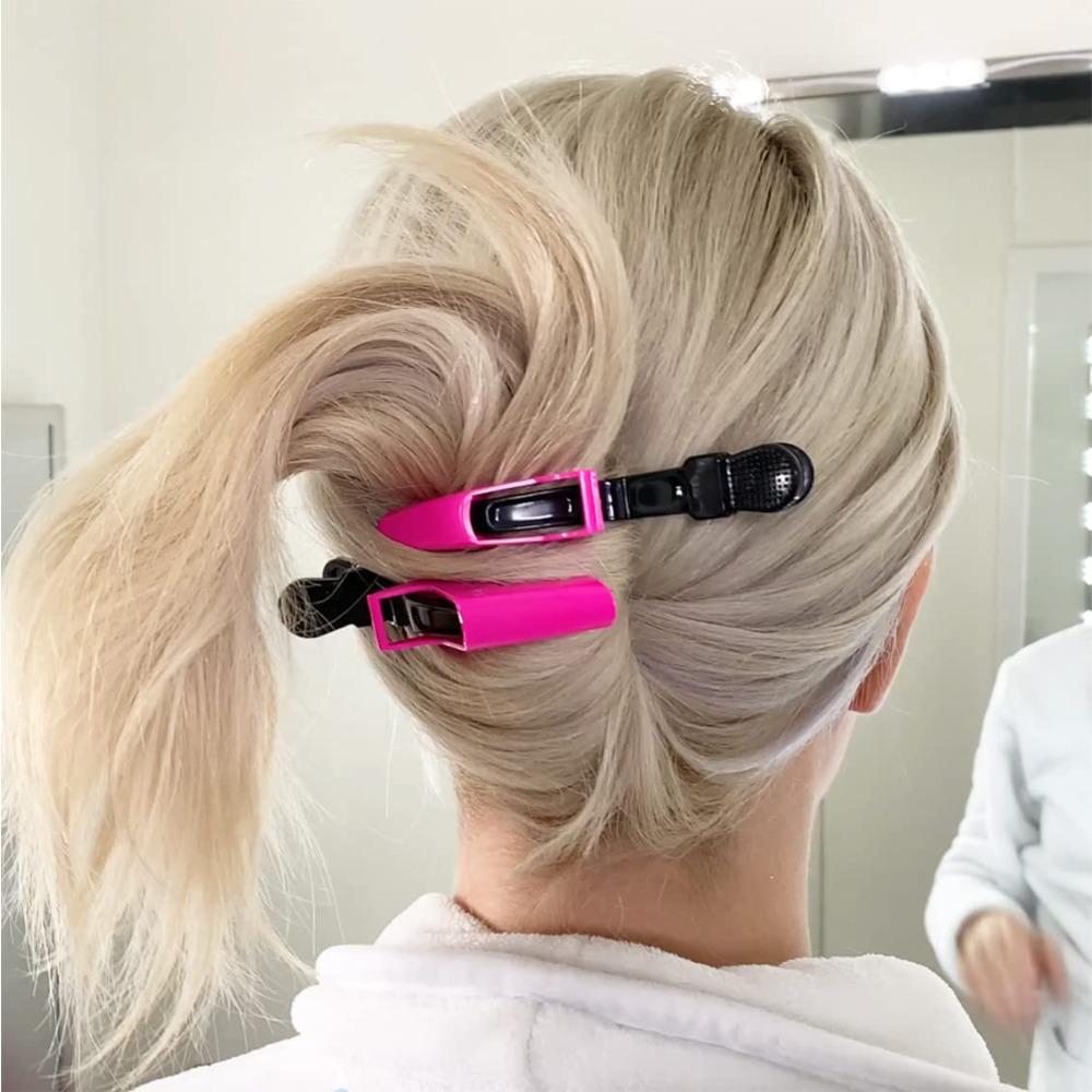 Women's Hair Clips Wide-Tooth Double Hinge Design Alligator Clips Hair Sectioning Clips Professional Hair Salon Quality - 10 Pieces (Mixed)