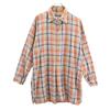 40s 50s Grandpa Shirt Check Pattern Long Sleeve Half Button Shirt Women Used