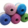 4pcs Thin Yarn Perfect DIY Knitting Crocheting and Embroidery Pearl Lace Thread Handmade Diy Braided Pure Crochet Silky Linen Bright Silk Thread