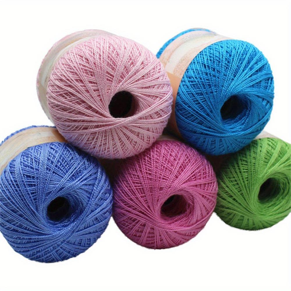 4pcs Thin Yarn Perfect DIY Knitting Crocheting and Embroidery Pearl Lace Thread Handmade Diy Braided Pure Crochet Silky Linen Bright Silk Thread