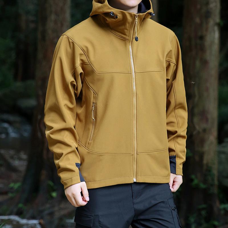 Большая мужская куртка Soft Shell Windproof Outdoor со съемной подкладкой