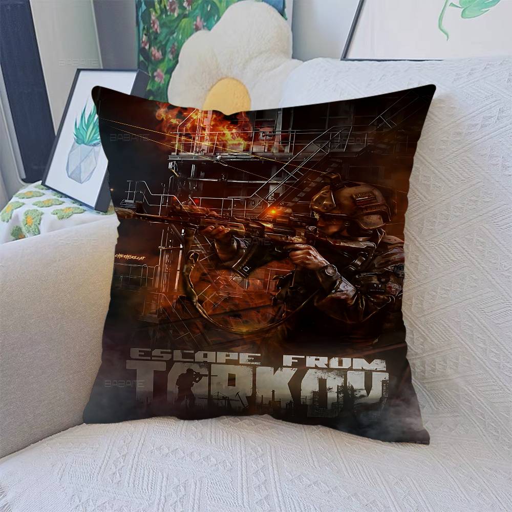 Game Escape From T-Tarkov Pillow Cover for Bedroom Room and Living Room Sofa Decorative Cushion Cover