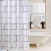 Waterproof Shower Curtain PEVA Fabric Bathroom Home Hotel Bath Drape With Hooks