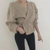 Women's V-Neck Knitted Cardigan Sweater - Autumn/Winter Lazy Style