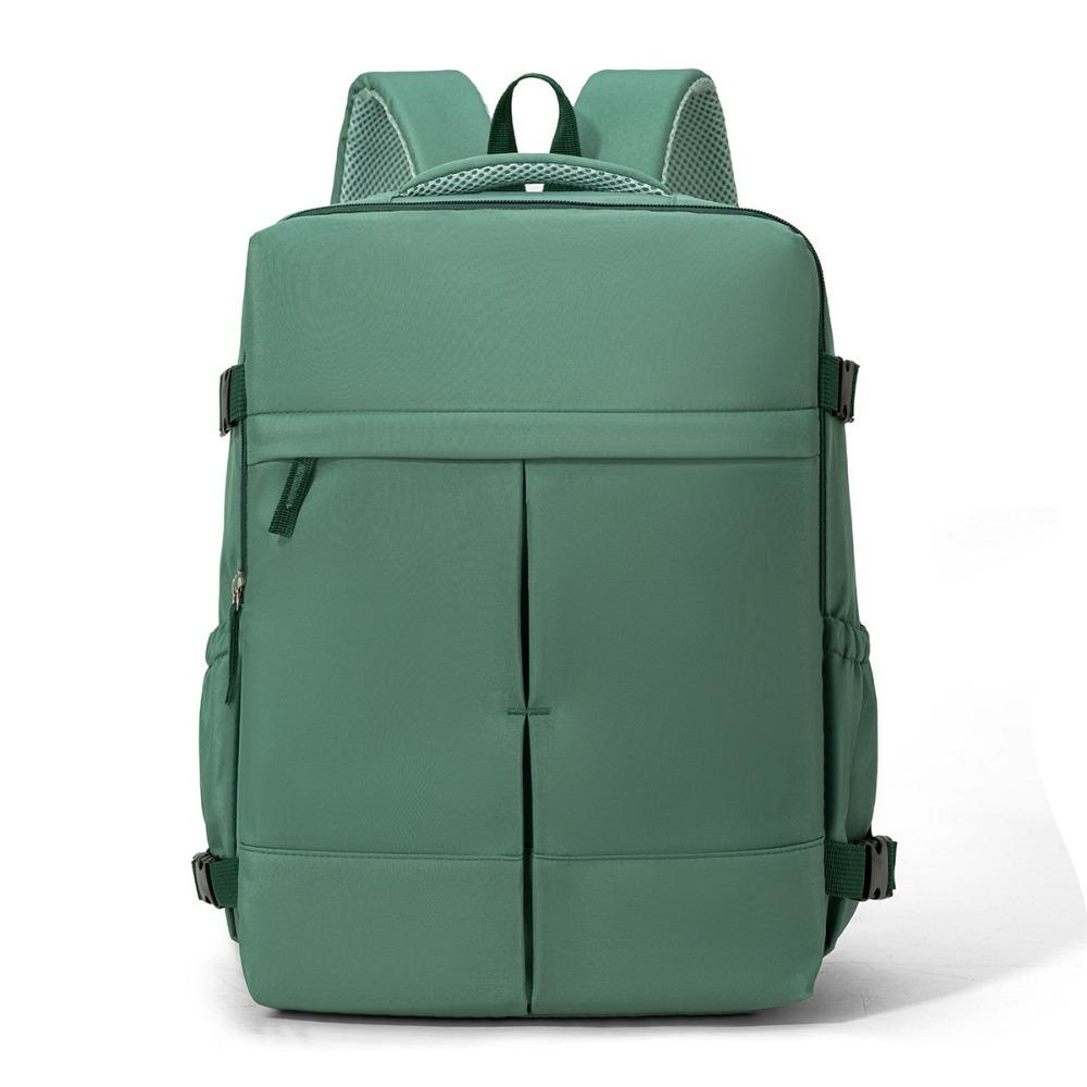 Large Capacity Travel Backpack Clamshell Opening Lightweight Laptop Backpack Side Compression Straps Separate Laptop Compartment