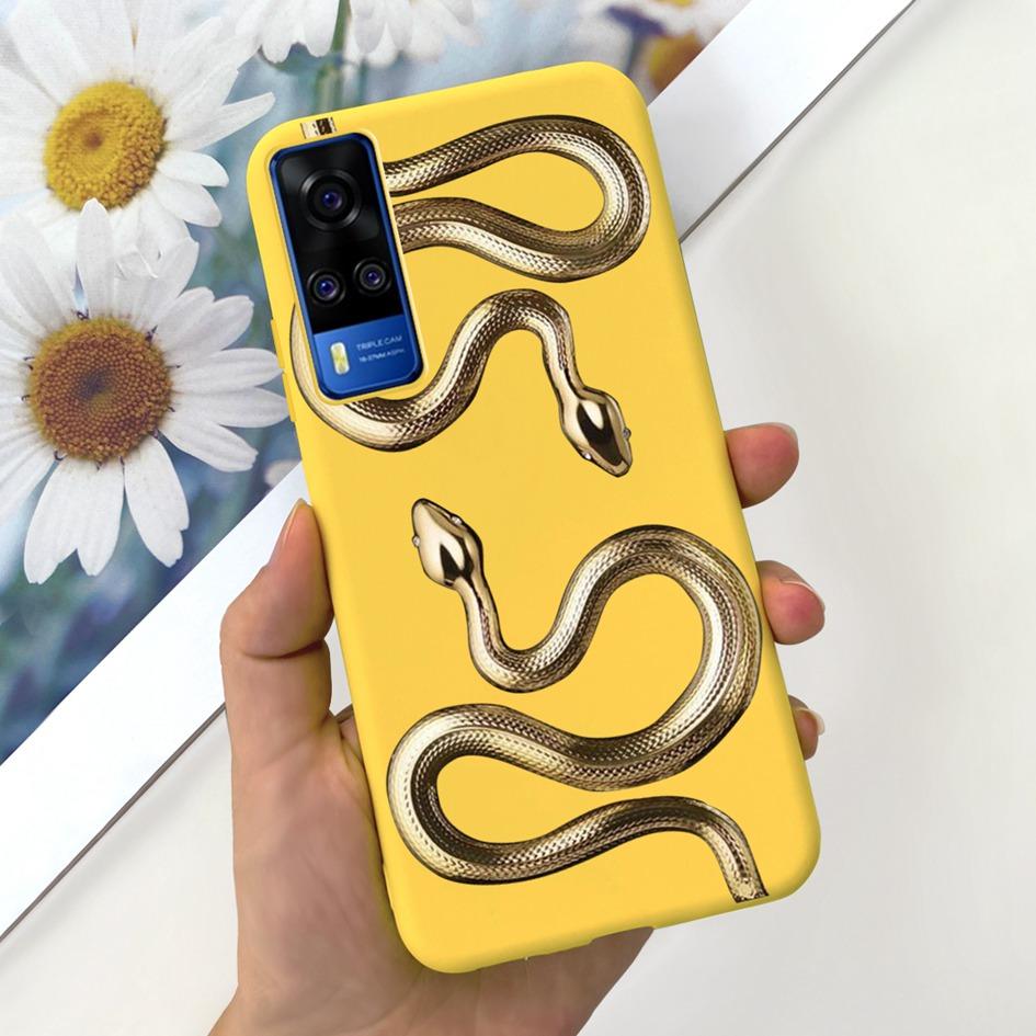 Чехол для Vivo Y31 2021 Милая Утка Кот Мультяшный Coque Матовый Мягкий Силиконовый Задняя Крышка Для Vivo Y51 Y51A Y53s Y 31 V2036 V2030 Fundas