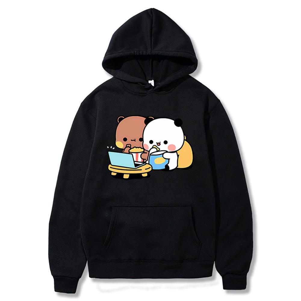 Cartoon Panda Bear Bubu Dudu Hoodie Women Men Couple Printed Hooded Sweatshirt Fall Winter Long Sleeves Hooded