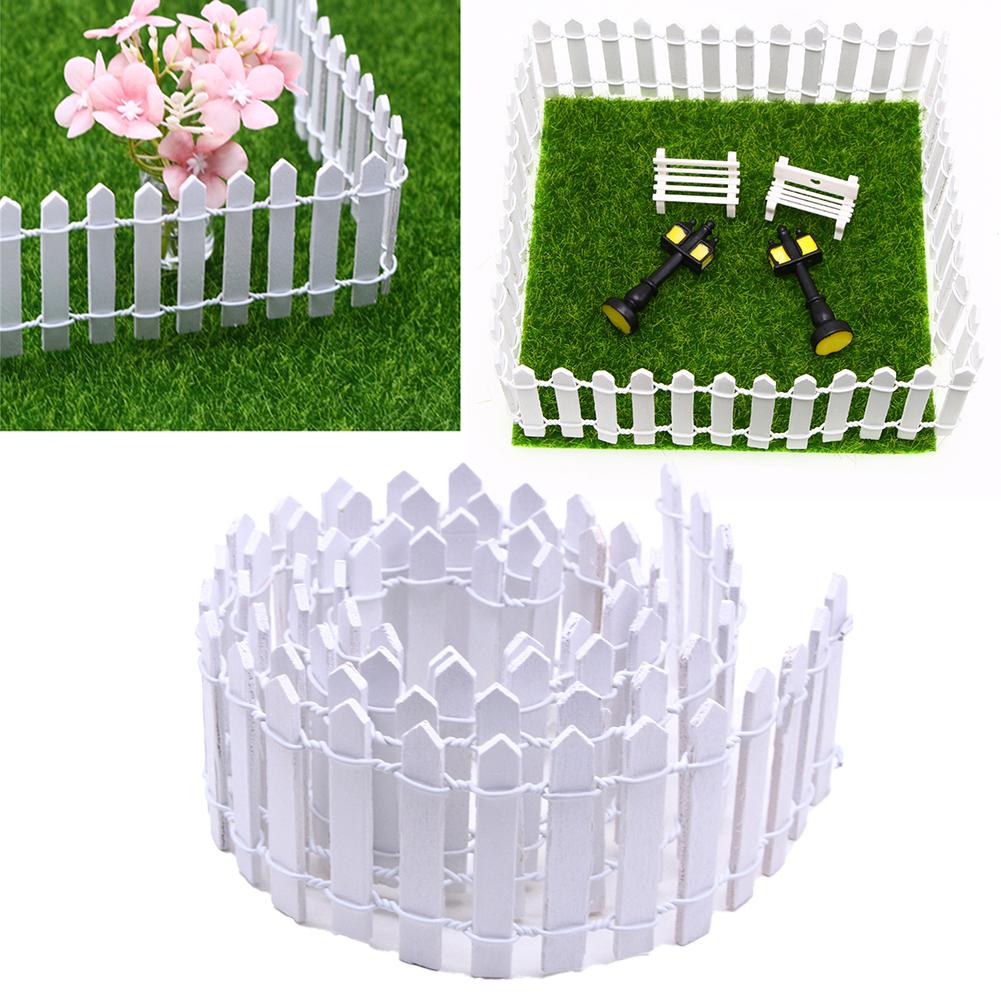 Tiny Landscape Fence Doll House Gardening Decoration Fence Wooden Fence 5x90cm DIY Crafts For Adorning Succulents Flower Pots