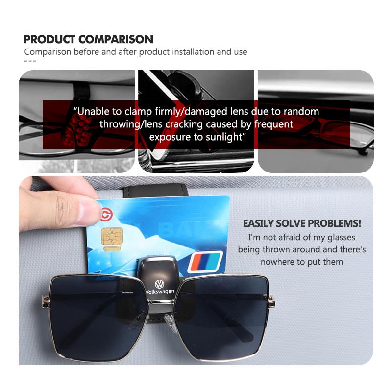 Simple Car Glasses Clip Card Ticket Eyeglasses Storage Holder For Volkswagen VW Polo Jetta Sagitar Magotan Passat B5 B6 B7 CC zg9