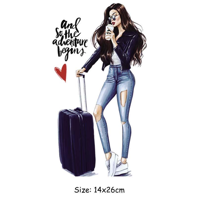 Секс-девушка, железные нашивки, женская одежда, платье, переводная картинка ручной работы, экологически чистая футболка «сделай сам», наклейки в полоску для одежды, моющиеся значки