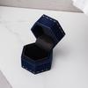 Patterned Ring Box European Earrings Organizer Ring Holder Case Luxurious Hexagon Jewelry Box For Dressing Table Gift For Women