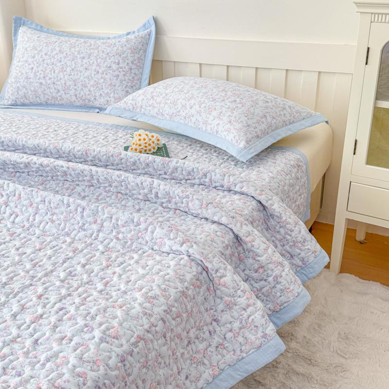 1 шт. Фиолетовый цветок Стеганые покрывала для кровати Толстое лоскутное одеяло Односпальное/Двуспальное/Кингсайз Цветочный стиль Стеганое одеяло Мягкое покрывало