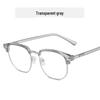 Retro Black Semi-Rimless TR90 Geek Style Eyeglass Frame - Myopia Fashion Glasses