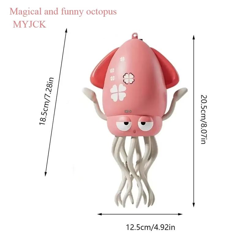 Kids Induction Electric Octopus Pet  Crawling Toys for Toddlers Electronic Musical Pets Toddler Moving Obstacle Avoidance Gifts