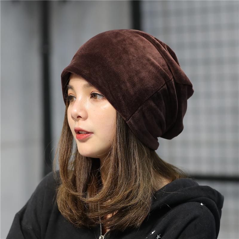Женская шапка Skullies шапочки полиэстеровые вязаные шапки шапка-бини зимняя флисовая повседневная бархатная женская шапка шапки