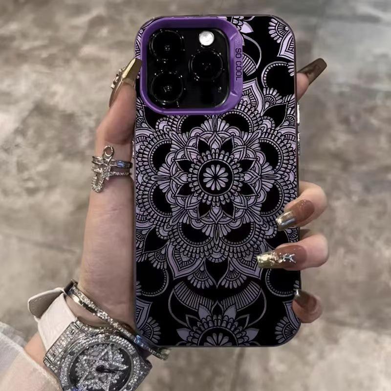 Retro Totem Pattern Phone Case for Apple iPhone 12 to 17, Cross-Generation Creative Design