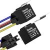 2 Pack 12V 40/30 Amp Car Relay DC 5 Pin SPDT and Harness - Heavy Duty 12 AWG