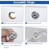 Cabinet Lock 20mm, Equipped with 5 Different Lock Plates, 5 Key Locker Locks,Cam Lock with Spanner and Screwdriver,Locker Locks Suitable for Mailboxes