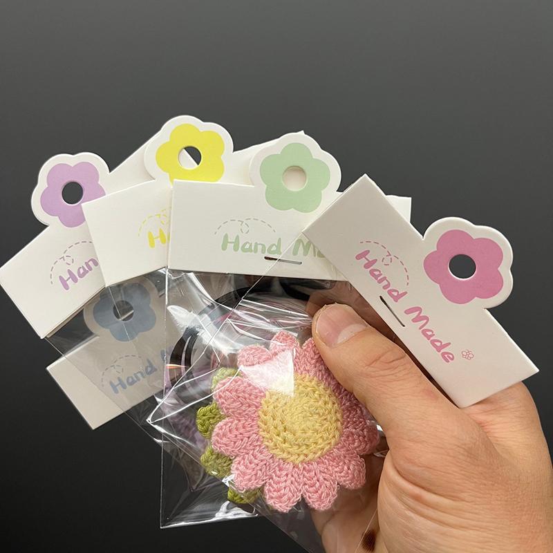 100Pcs/Lot Foldable Packaging Paper Cards Colorful Flowers Cards For Handmade Jewelry Retail Hang Tag Flowers Display Cardboard