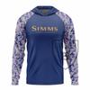 SIMMS Новый, Мужской, С длинным рукавом, С капюшоном, Рыболовный костюм, Для активного отдыха, Защита от УФ-излучения UPF 50+, Рыболовный костюм