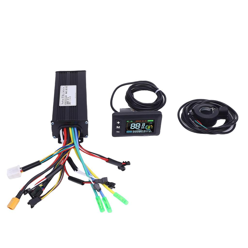 Electric Bike Controller Kit 30A 3 Mode Sine Controller LCD GD02 Display Panel 130X Thumb Throttle for Electric Bicycle