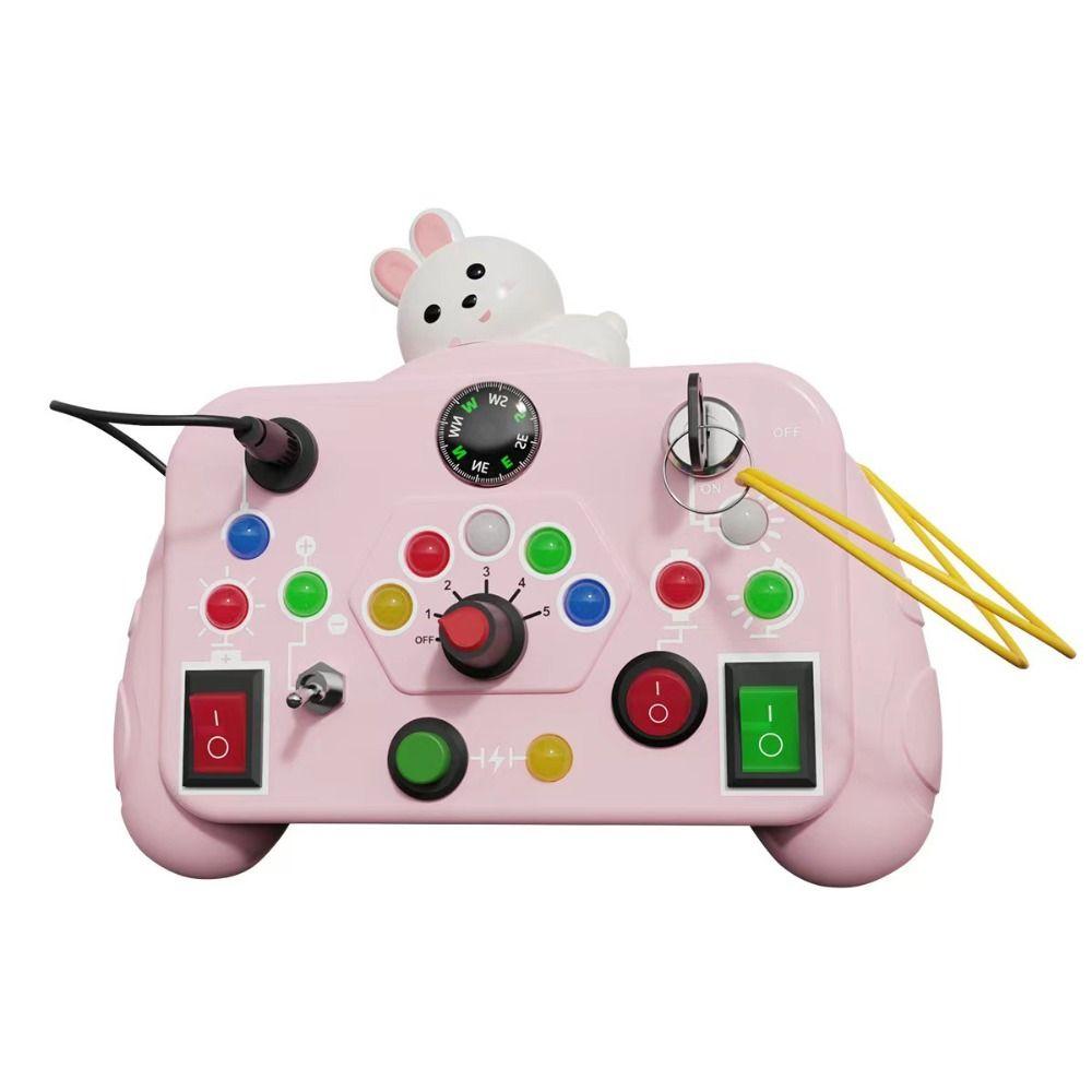 with LED Light Busy Board Sensory Toys Interactive Board Travel Toys For Kids Preschool Learning
