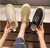 Модные туфли на толстой подошве, ретро-холщовые эспадрильи для женщин 2024 года, новые корейские дышащие повседневные мокасины, студенческие удобные кроссовки для отдыха на открытом воздухе