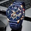 CURREN Watches Men's Sport Quartz Original Chronograph Date Wristwatches Luxury Waterproof Luminous Stainless Steel Watch Man Relogio Masculino