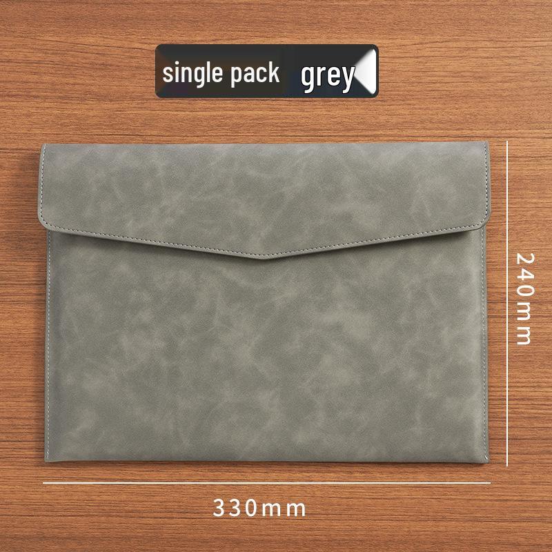 Waterproof Leather A4 Student File Envelope - Large Capacity, Durable Stationery Bag
