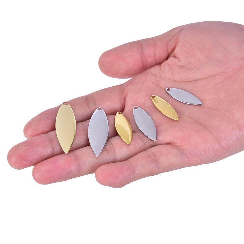 50 шт. лезвий для блесны Willow с гладкой отделкой, рыболовные приманки для блесны своими руками